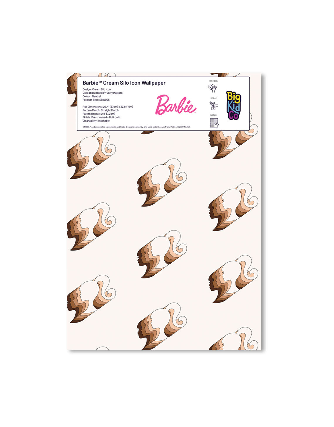 Barbie Cream Silhouette Icon Wallpaper
