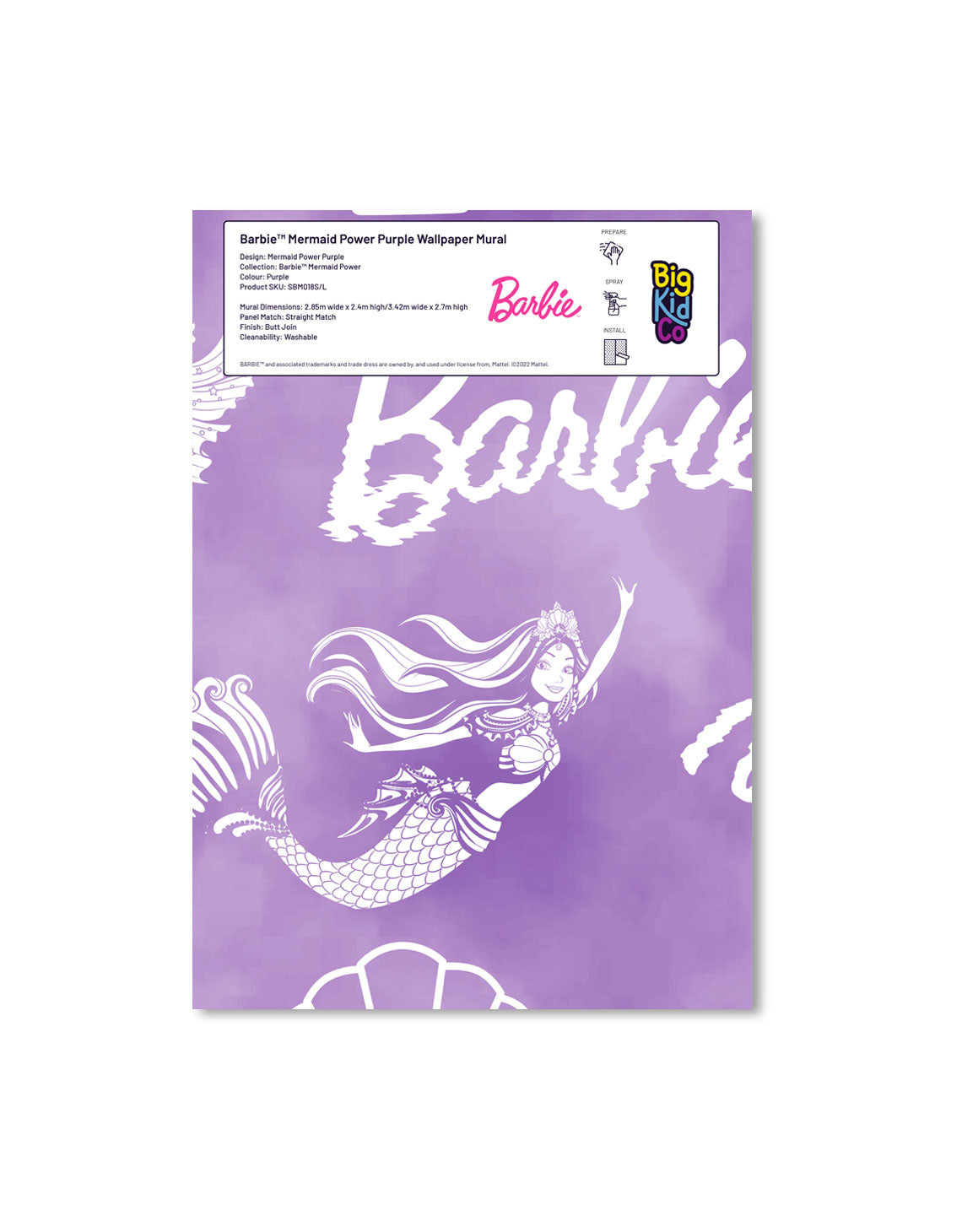 Barbie Mermaid Power Purple Wallpaper Mural