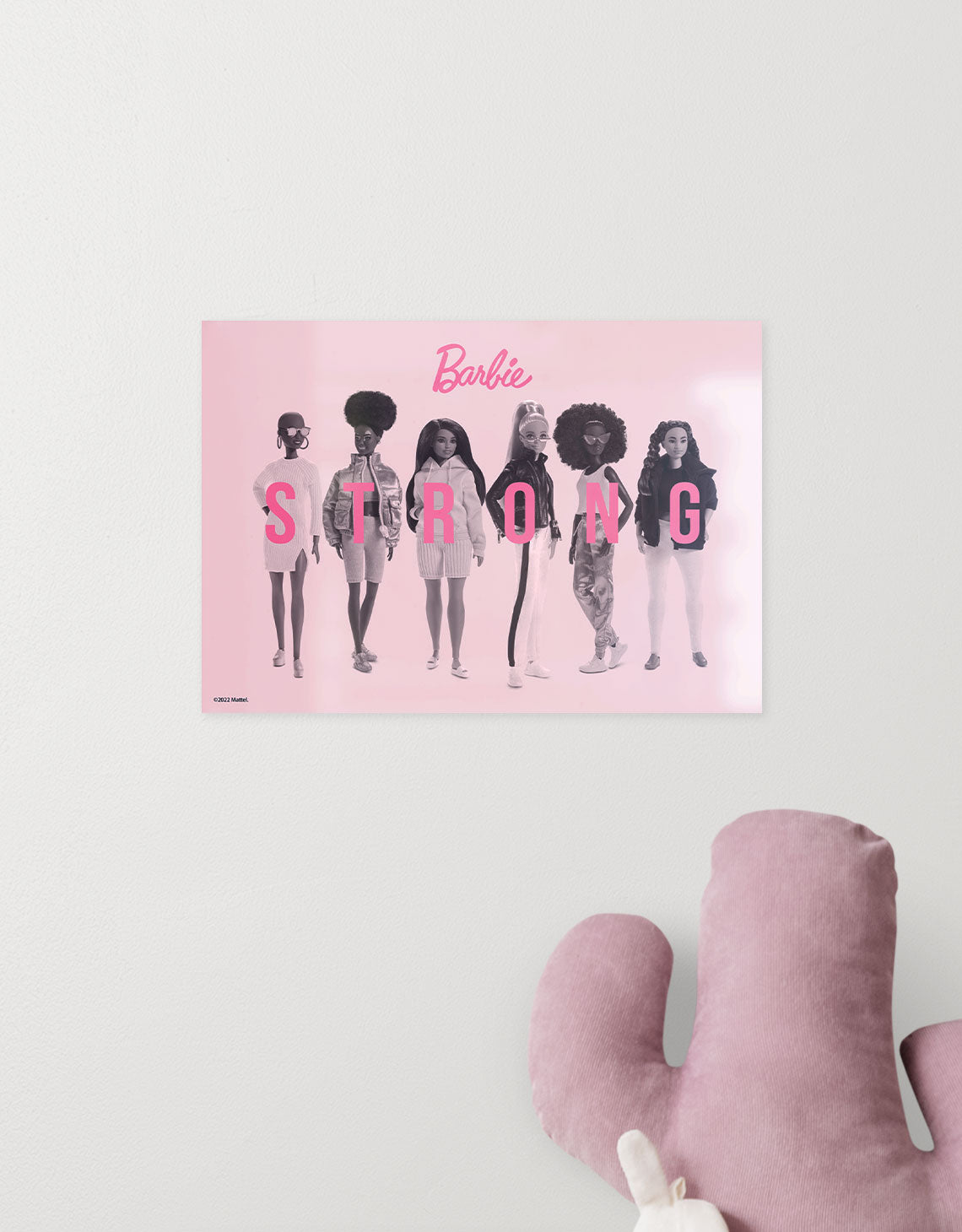 Barbie Strong Dolls Pink A3 Wall Art