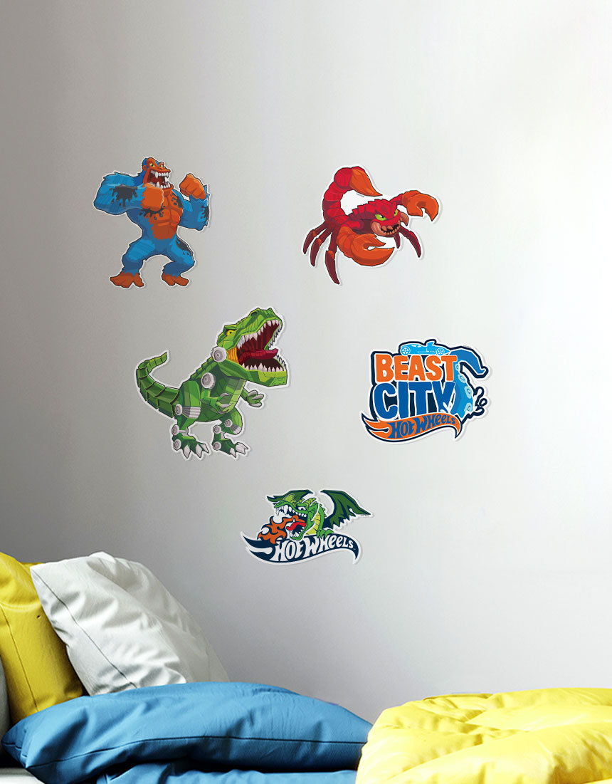 Hot Wheels City Creatures Removable Wall Decals - Pack 1