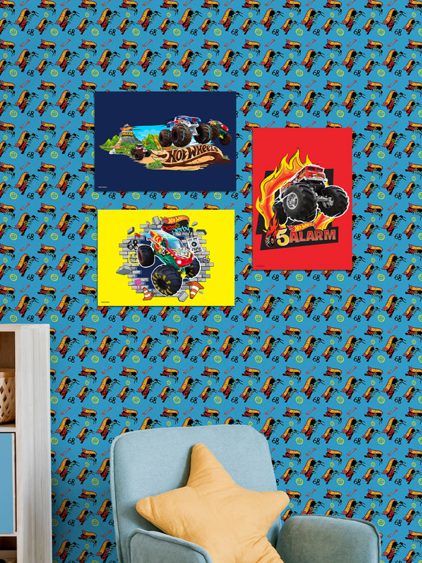 Hot Wheels Monster Trucks 5 Alarm A3 Wall Art