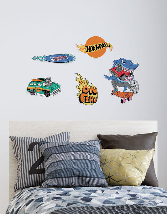 Hot Wheels Ride The Wave Removable Wall Decals - Pack 1