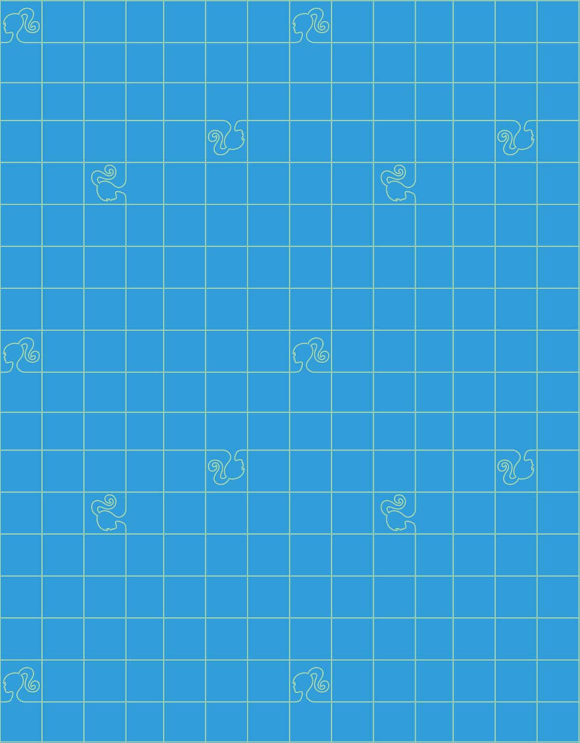 Barbie Blue Check Pattern Wallpaper