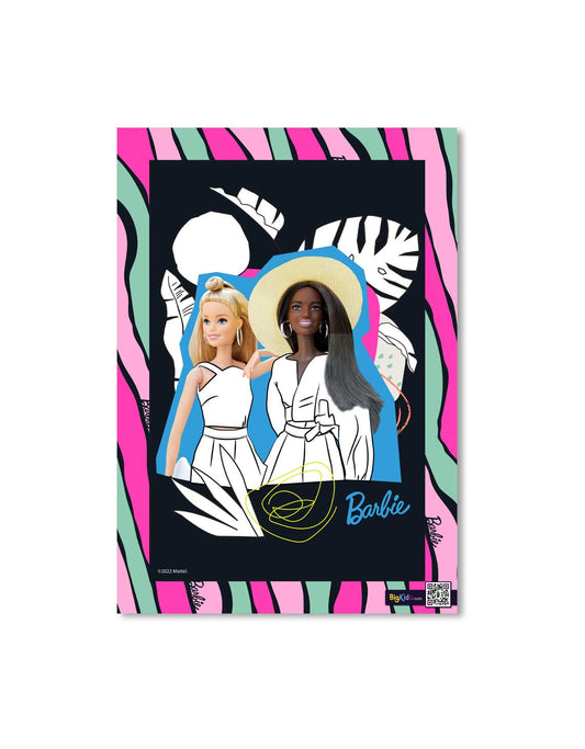 Barbie Collage Tropics Dolls A3 Creative Art