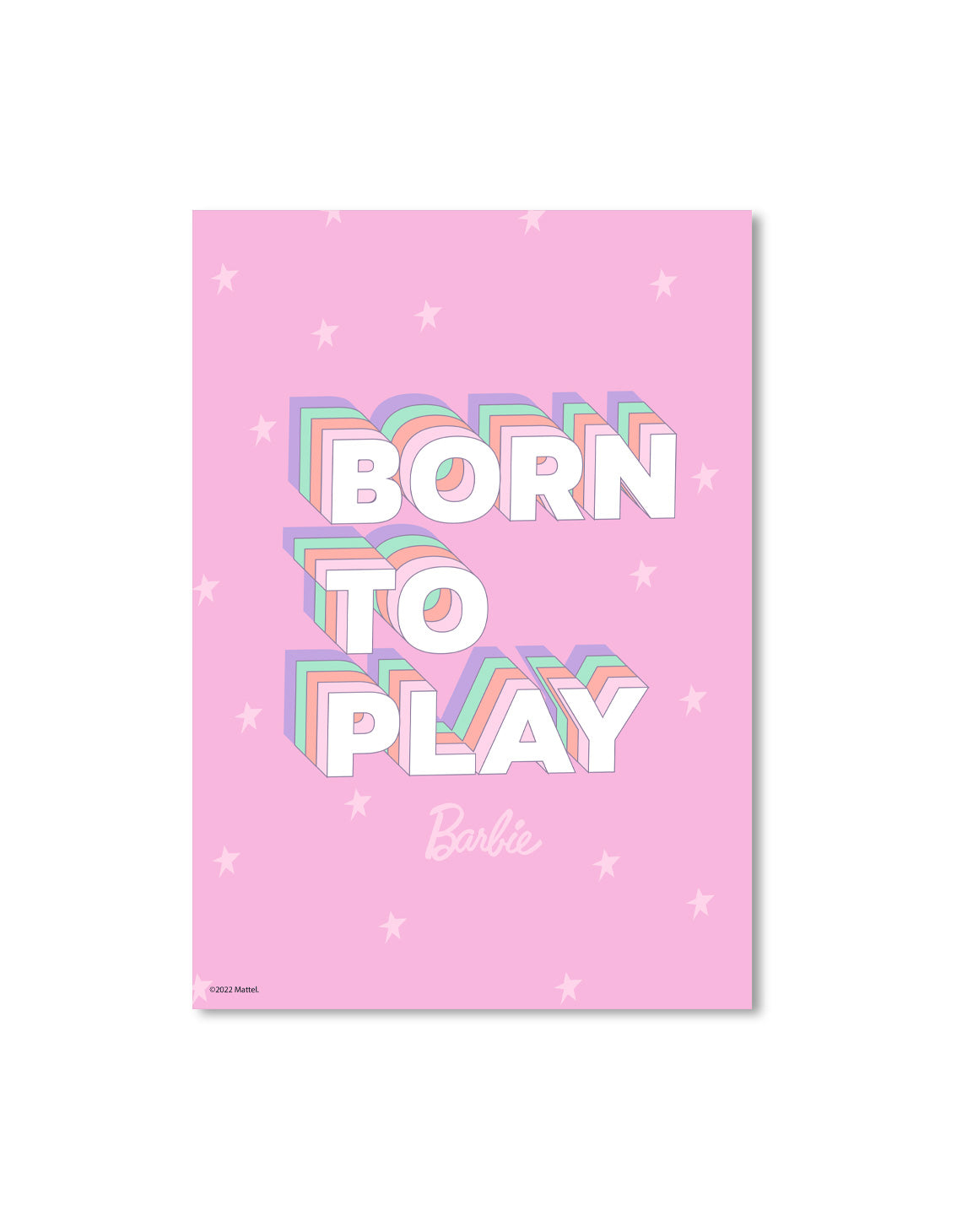 Barbie Pink Born To Play A3 Wall Art