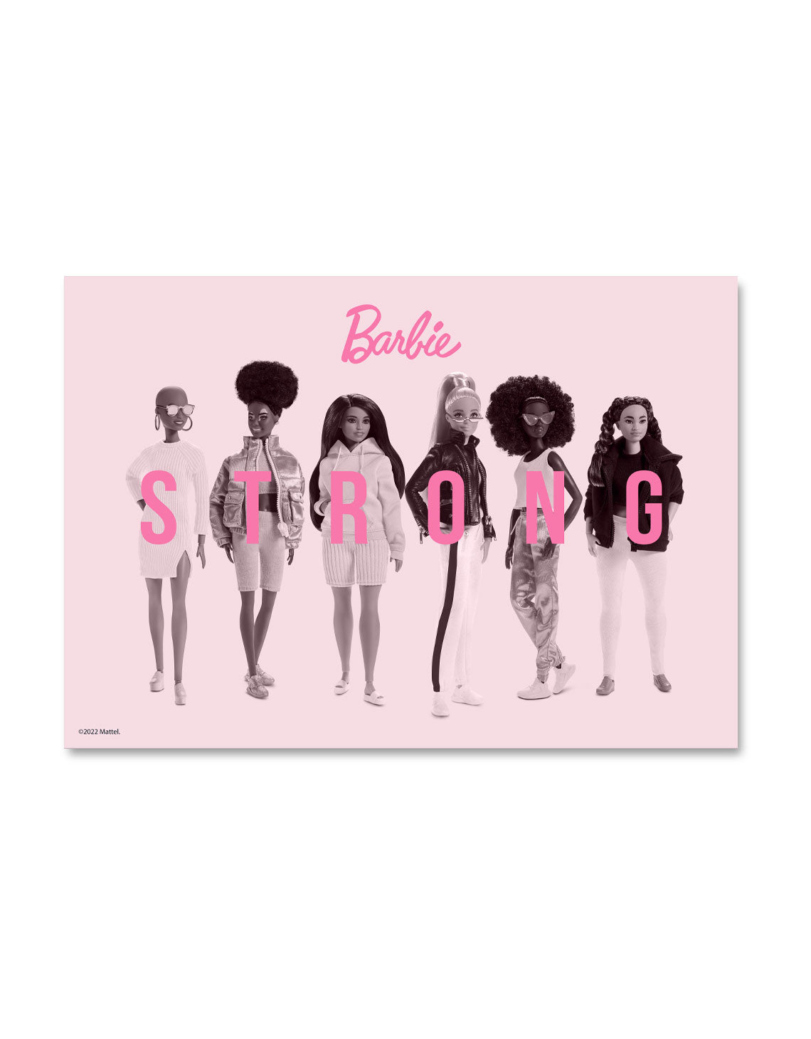 Barbie Strong Dolls Pink A3 Wall Art