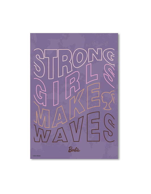 Barbie Strong Girls Make Waves A3 Wall Art