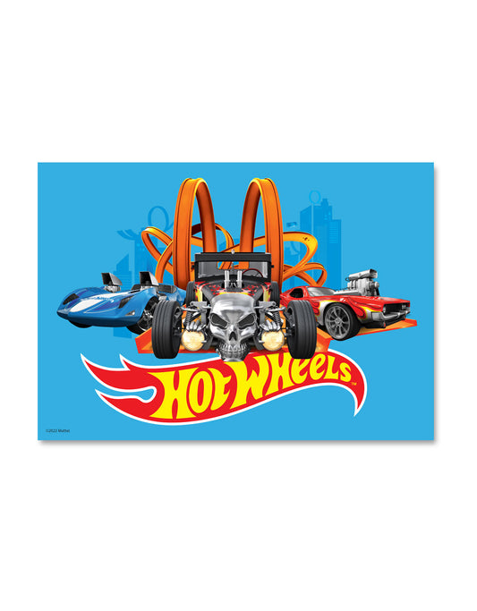 Hot Wheels Bone Shaker Blue A3 Wall Art