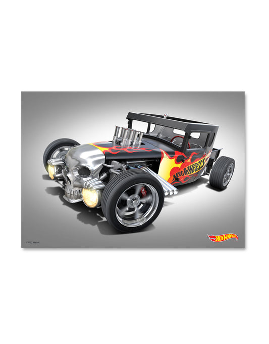 Hot Wheels Bone Shaker Front Side A3 Wall Art