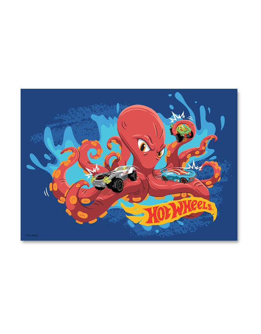 Hot Wheels Creatures Octopus A3 Wall Art