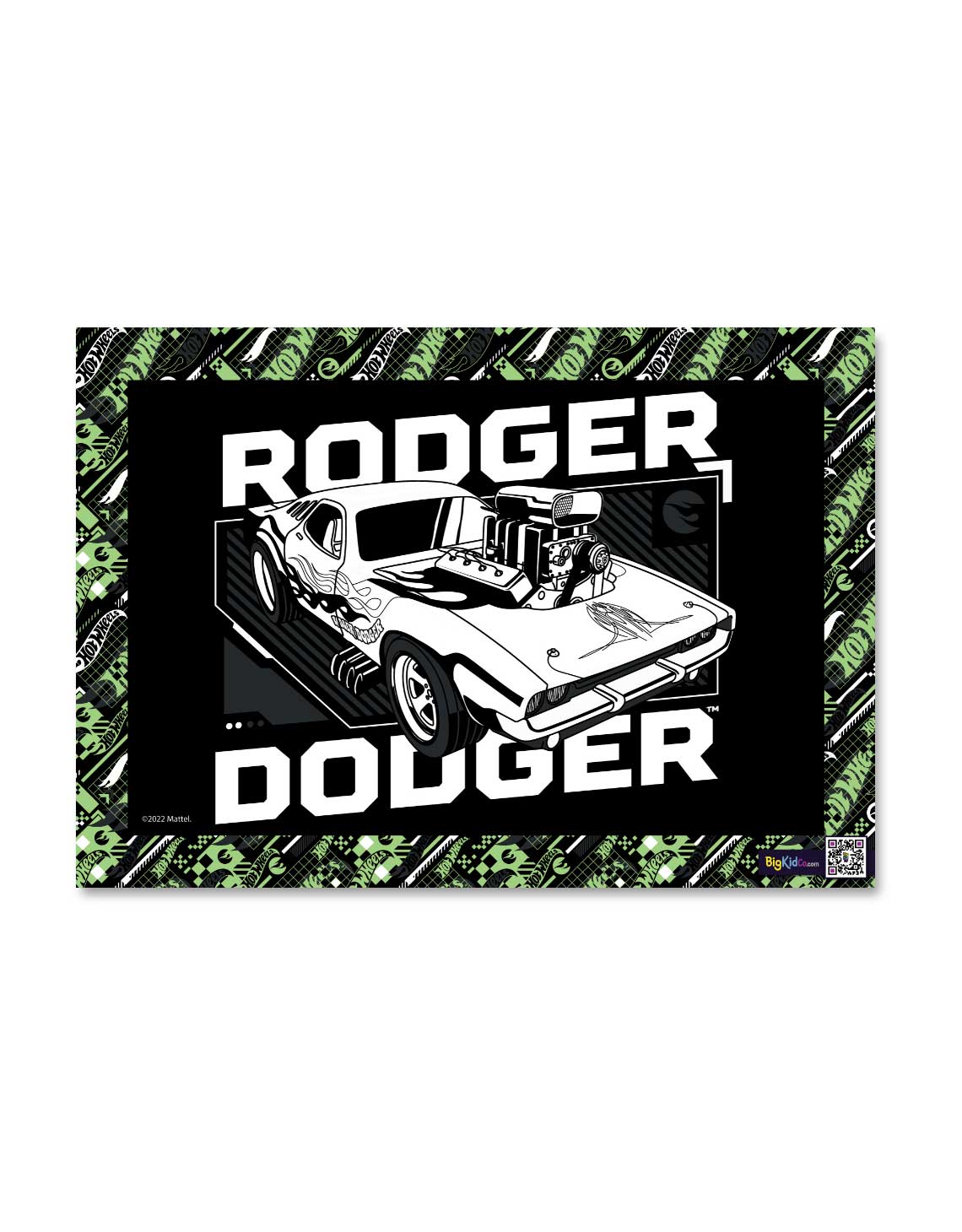 Hot Wheels Rodger Dodger Black A3 Creative Art