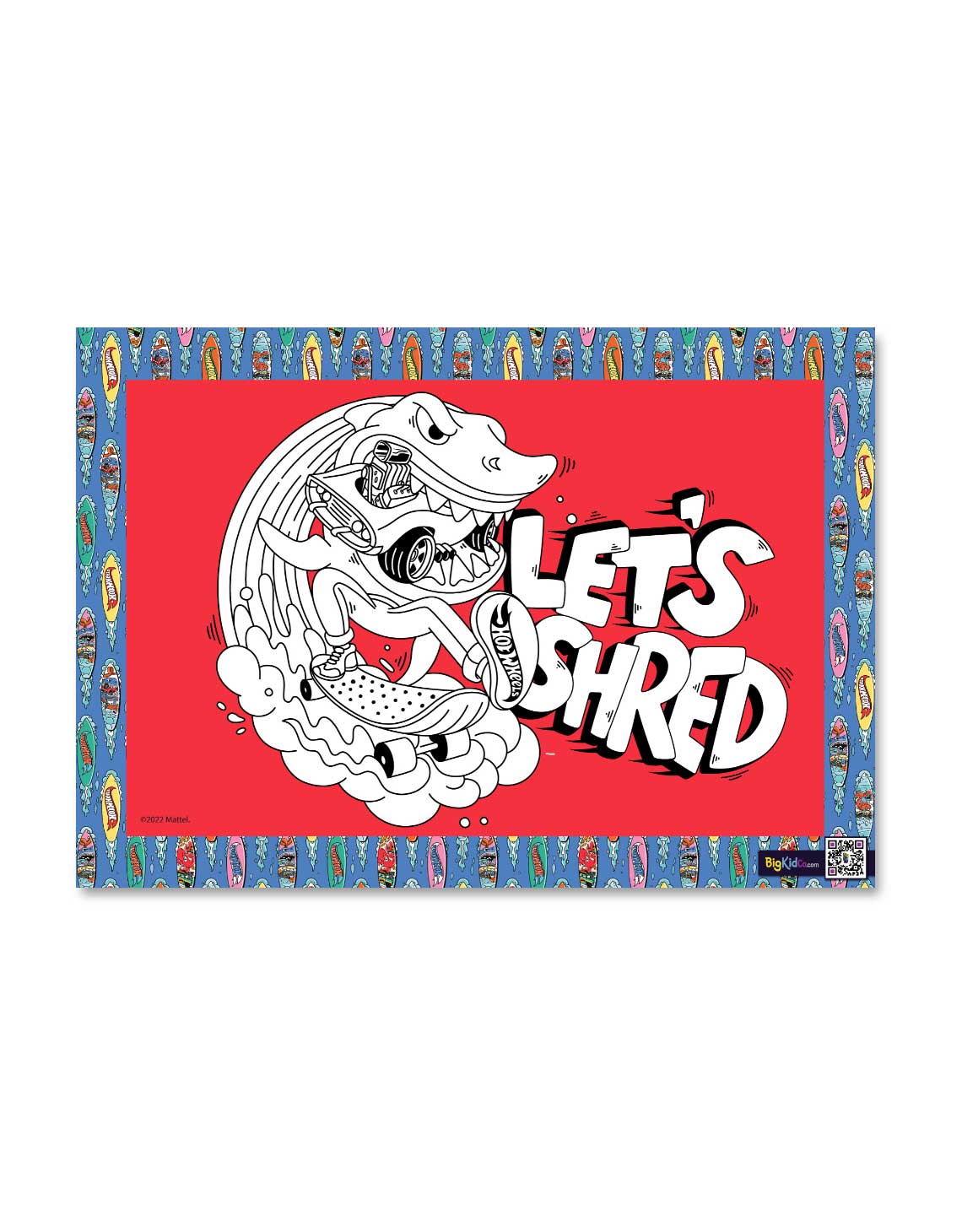 Hot Wheels Let's Shred A3 Creative Art