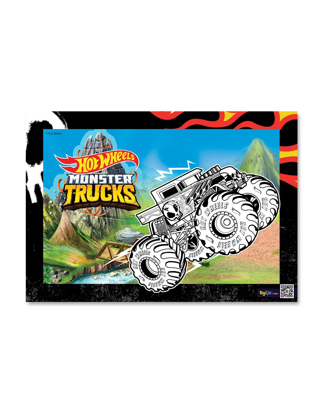 Hot Wheels Monster Trucks Bone Shaker A3 Creative Art