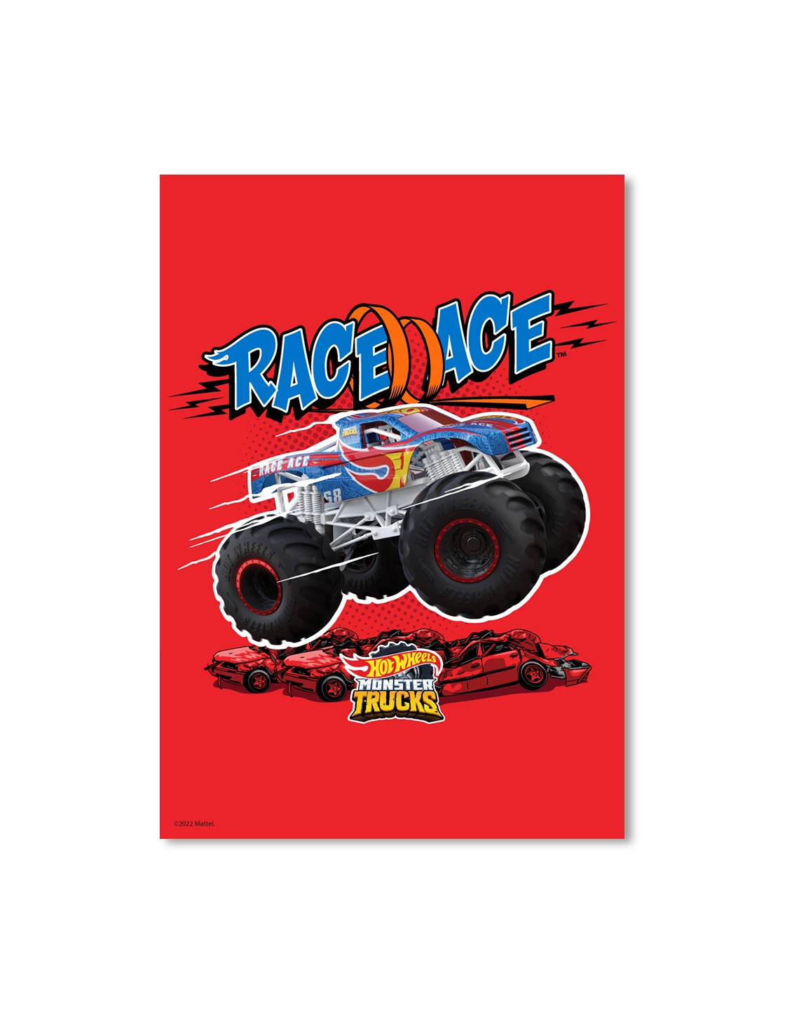 Hot Wheels Monster Trucks Race Ace A3 Wall Art