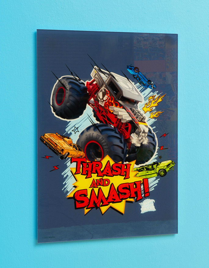Hot Wheels Monster Trucks Trash and Smash A3 Wall Art