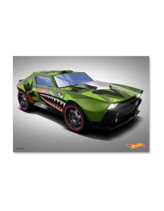 Hot Wheels Muscle Bound Front A3 Wall Art