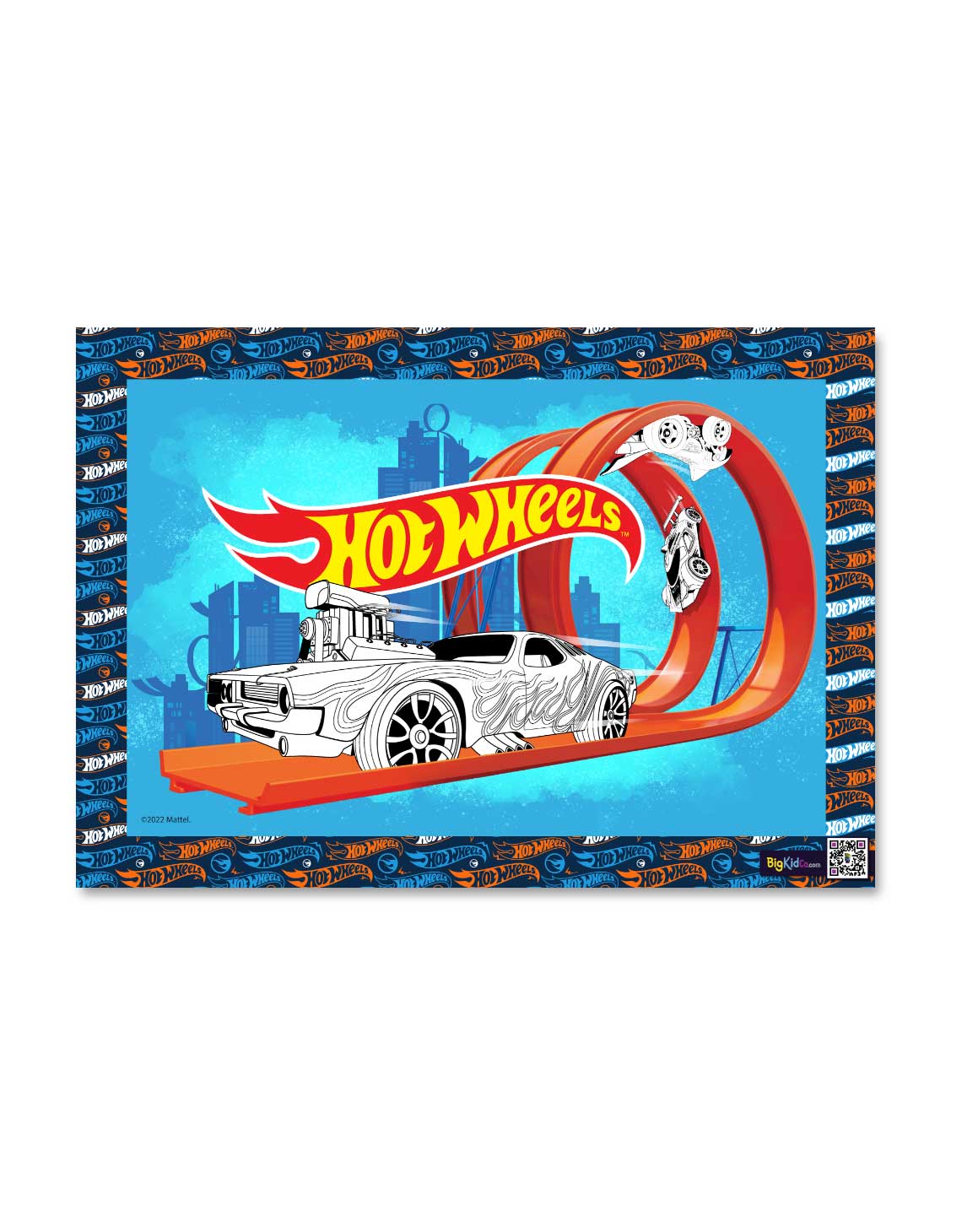 Hot Wheels Rodger Dodger Blue A3 Creative Art