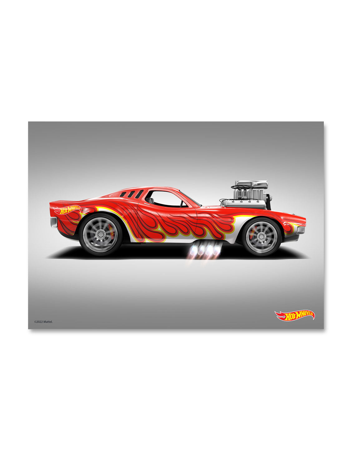 Hot Wheels Rodger Dodger Side A3 Wall Art