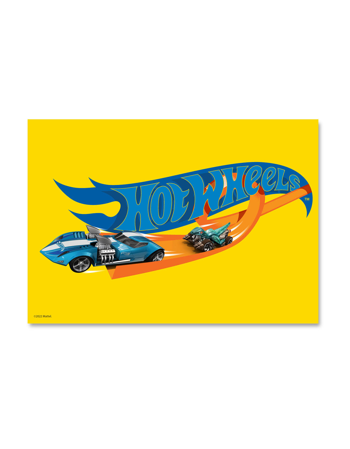 Hot Wheels Twin Mill Yellow A3 Wall Art