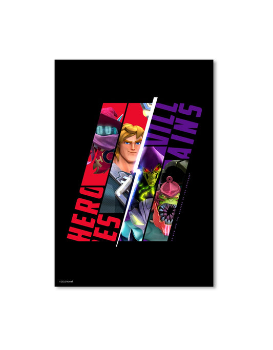He-Man And The Masters Of The Universe Heroes and Villains A3 Wall Art